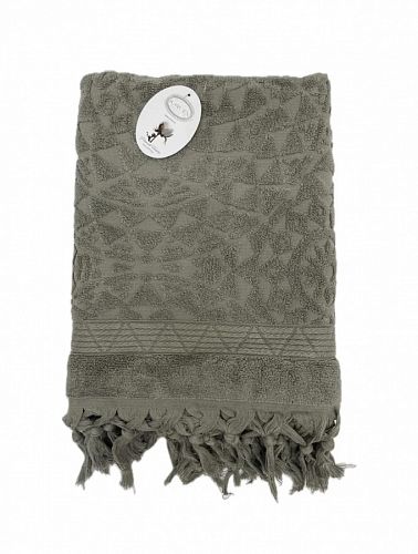 Полотенце Kарвен Vip Cotton 70*140 1шт махра H5168 DONENCE Green