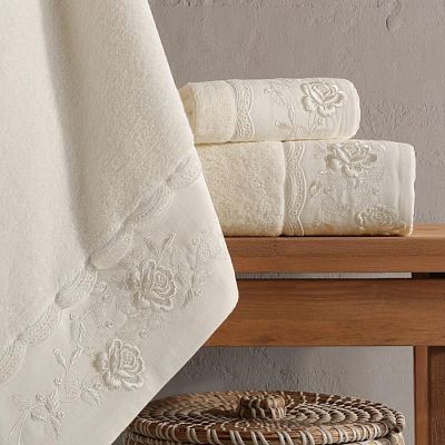 Полотенце Kарвен Vip Cotton 70*140 1шт махра H5170 HELEN Cream