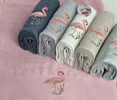 Полотенце кухонное Карвен Vip Cotton FLAMINGO махра 30*50 6 шт. НМ 776