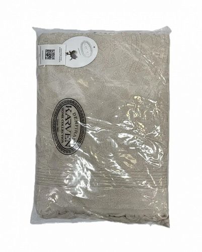 Полотенце Kарвен Vip Cotton 70*140 1шт махра H5168 DONENCE Beige