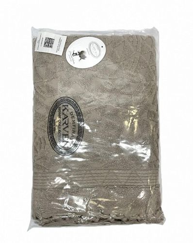 Полотенце Kарвен Vip Cotton 70*140 1шт махра H5168 DONENCE Coffee