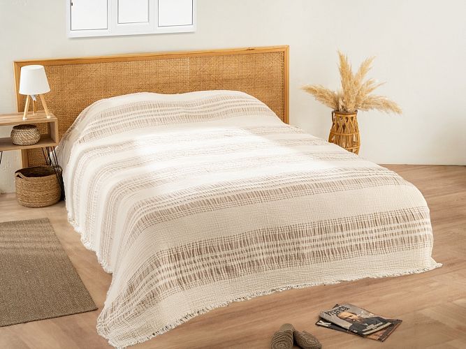 Плед Karven пике муслиновый евро 220*240 PL033 TRUVA v1/Bej