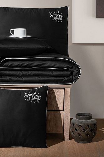 Постельное белье "Карвен" эксклюзив сатин евро Timeless Black