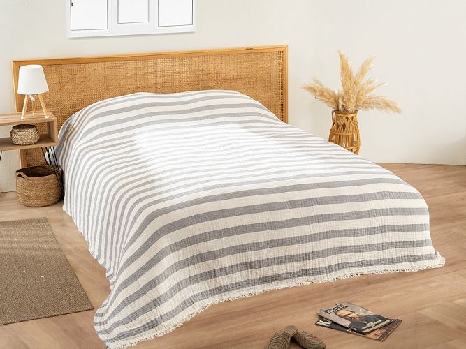 Плед Karven пике муслиновый евро 220*240 PL033 LENA v2/Acik gri
