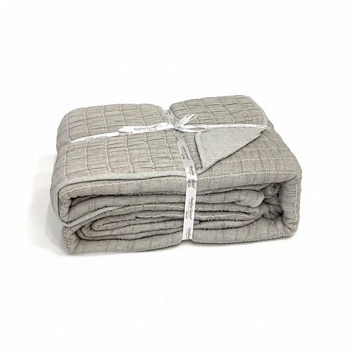 Комплект KARVEN "MUSLIN KARE" хлопок 1.5 сп. 2 пр (160*240 / 50*70) Y836-kare-V7 bej/бежевый (Акция)