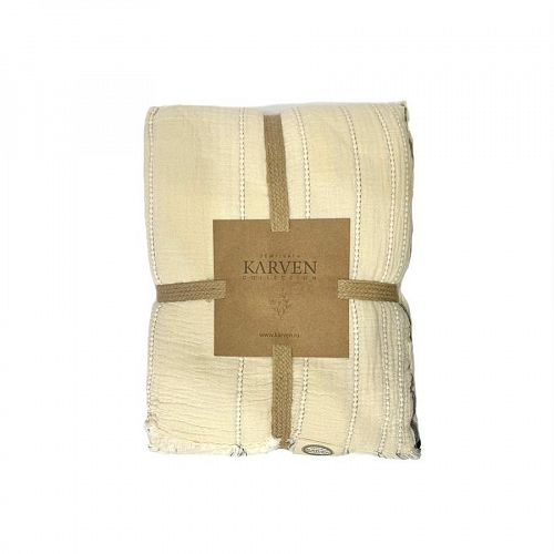 Плед Karven хлопок евро 220*240 PL029 IZGI v2/Natural
