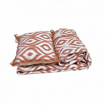 Покрывало  ZEBRA  "ALL DAYS IKAT" 1.5 сп (180*250)  Y870 kiremit/кирпичный (Акция)