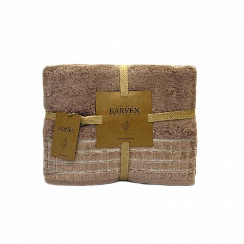 Покрывало махровое Karven 200*220 евро Y1038 EKOSE Kahve