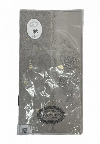Полотенце Kарвен Vip Cotton 50*90 1шт махра H5169 HELEN Grey