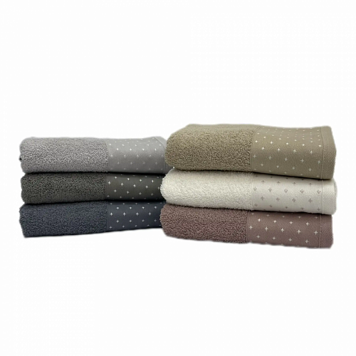 Полотенце Карвен Vip Cotton "YILDIZ" 70*140 6шт.махра H3283