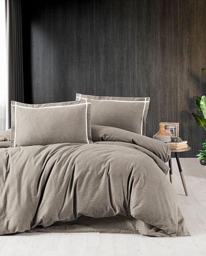 Постельное белье Карвен фланель евро N244 SOPRANO Mink