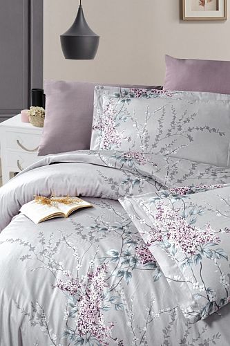 Постельное белье "Карвен" сатин 1,5 спальн Wisteria Lilac