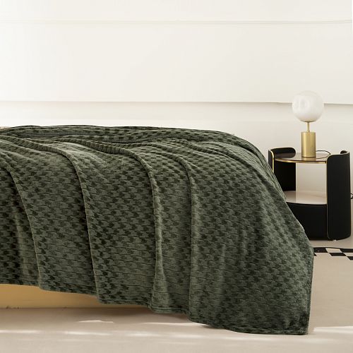 Плед Karven фланель 1,5 спальн. PL 013 JACQAURD v3/Green.