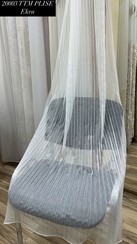 Тюль Бамбук однотонный-гофре 20003 ТТМ PLISE