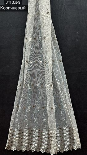 Тюль-сетка  с вышивкой DMF351-9.