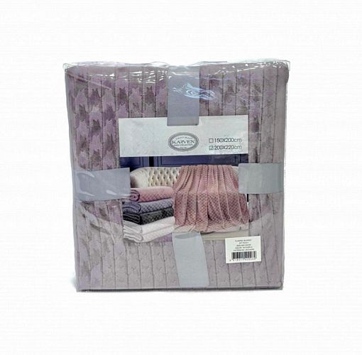 Плед Karven фланель евро PL 014 JACQAURD v6/Purple