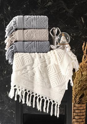 Набор полотенец Карвен KILIM 70*140 4шт. махра HS1729