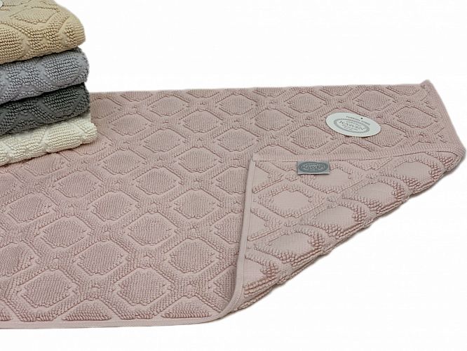 Коврик для ног Карвен "TILE" 50*80 махра KV 434 pembe