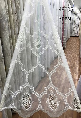 Тюль-сетка с вышивкой ГРЕК K48005AP