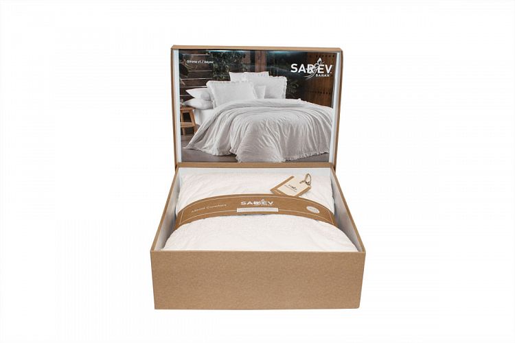 Постельное белье Sarev Mood Comfort хлопок с вышивкой евро N339 GIRONA v1/Beyaz